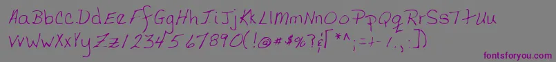 Lehn058 Font – Purple Fonts on Gray Background