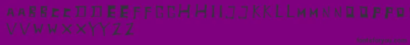 TobyfontInside Font – Black Fonts on Purple Background
