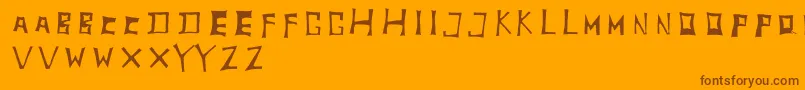 TobyfontInside Font – Brown Fonts on Orange Background