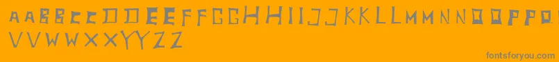 TobyfontInside Font – Gray Fonts on Orange Background