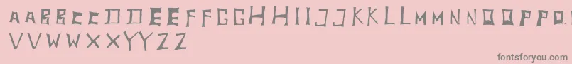 TobyfontInside Font – Gray Fonts on Pink Background