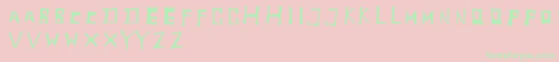 TobyfontInside Font – Green Fonts on Pink Background