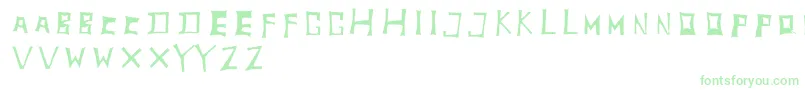 TobyfontInside Font – Green Fonts on White Background