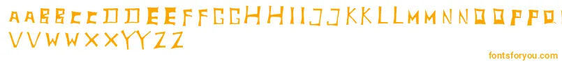 TobyfontInside Font – Orange Fonts on White Background