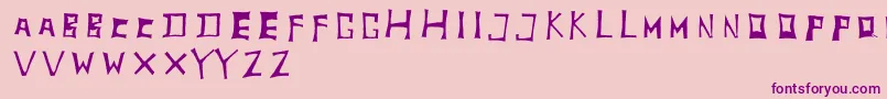 TobyfontInside Font – Purple Fonts on Pink Background