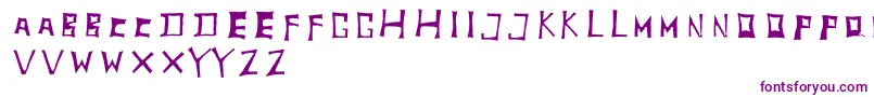 TobyfontInside Font – Purple Fonts on White Background
