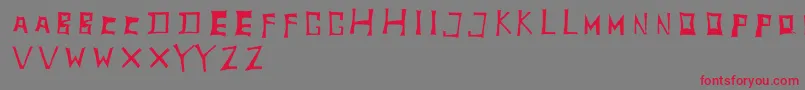 TobyfontInside Font – Red Fonts on Gray Background