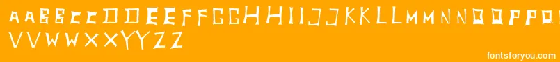 TobyfontInside Font – White Fonts on Orange Background