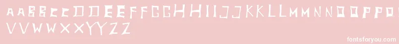 TobyfontInside Font – White Fonts on Pink Background