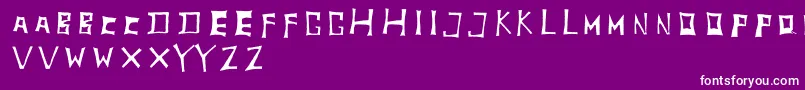 TobyfontInside Font – White Fonts on Purple Background