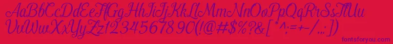 PamegaDemo Font – Purple Fonts on Red Background