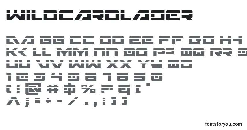 Czcionka WildcardLaser – alfabet, cyfry, specjalne znaki