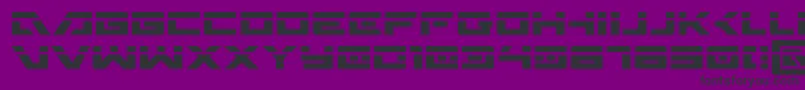 フォントWildcardLaser – 紫の背景に黒い文字