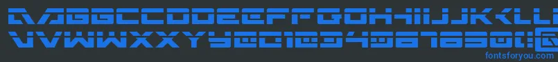 WildcardLaser Font – Blue Fonts on Black Background