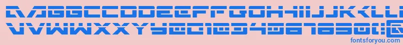 WildcardLaser Font – Blue Fonts on Pink Background