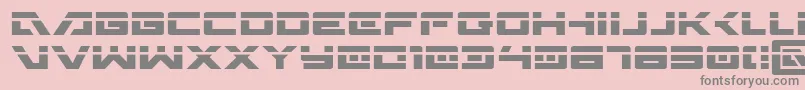 フォントWildcardLaser – ピンクの背景に灰色の文字