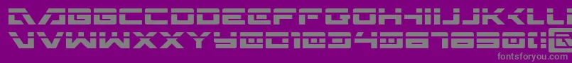 フォントWildcardLaser – 紫の背景に灰色の文字