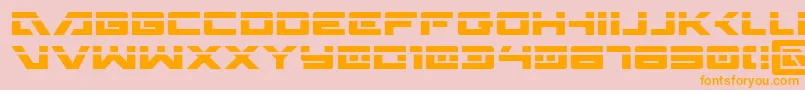 WildcardLaser Font – Orange Fonts on Pink Background