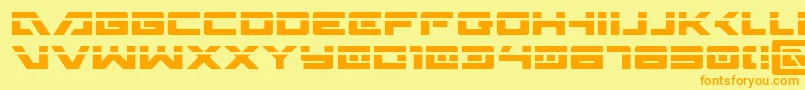 WildcardLaser Font – Orange Fonts on Yellow Background