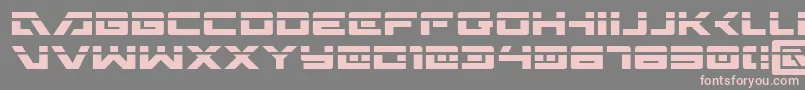 フォントWildcardLaser – 灰色の背景にピンクのフォント