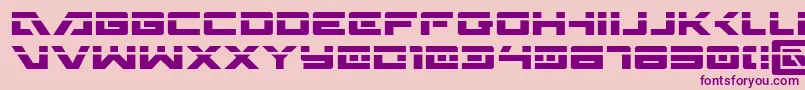 フォントWildcardLaser – ピンクの背景に紫のフォント