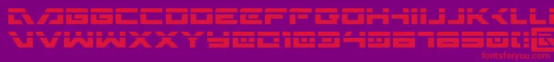 フォントWildcardLaser – 紫の背景に赤い文字