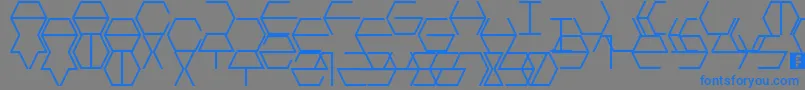Шрифт HextremumLdr – синие шрифты на сером фоне