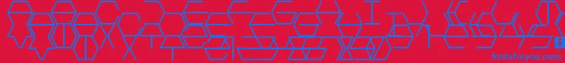 HextremumLdr Font – Blue Fonts on Red Background