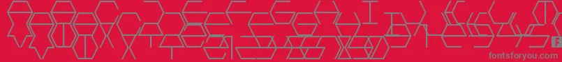 HextremumLdr Font – Gray Fonts on Red Background
