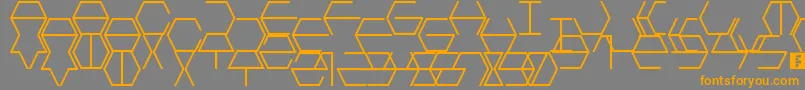 HextremumLdr Font – Orange Fonts on Gray Background