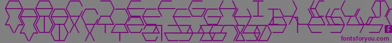 フォントHextremumLdr – 紫色のフォント、灰色の背景