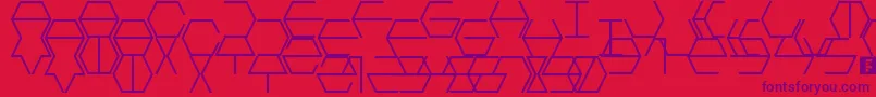 フォントHextremumLdr – 赤い背景に紫のフォント