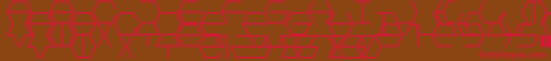 HextremumLdr Font – Red Fonts on Brown Background