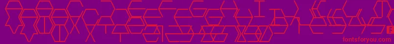 HextremumLdr Font – Red Fonts on Purple Background