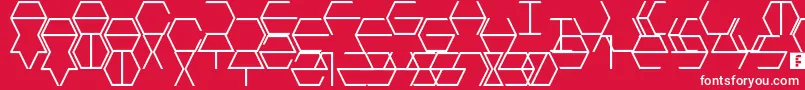 HextremumLdr Font – White Fonts on Red Background