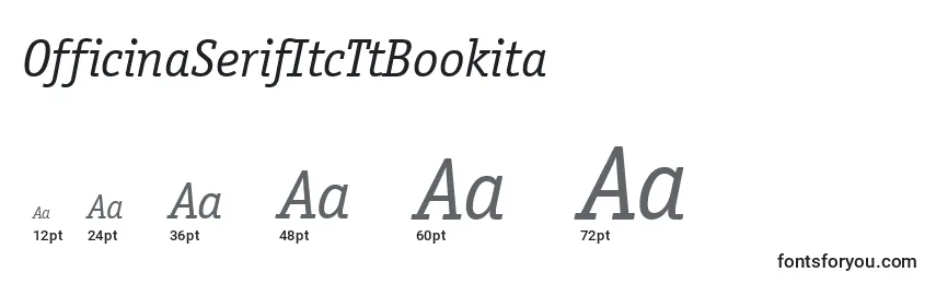 Größen der Schriftart OfficinaSerifItcTtBookita