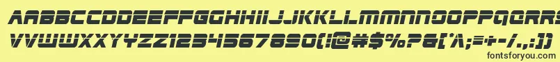 Edgeracerlaserital Font – Black Fonts on Yellow Background