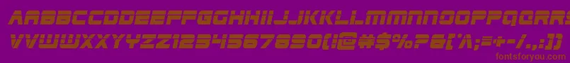 Edgeracerlaserital-Schriftart – Braune Schriften auf violettem Hintergrund