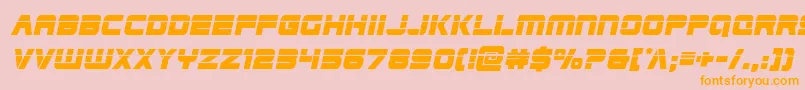 Edgeracerlaserital Font – Orange Fonts on Pink Background