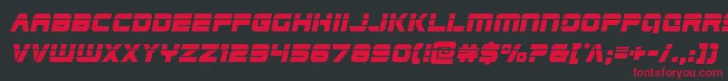フォントEdgeracerlaserital – 黒い背景に赤い文字