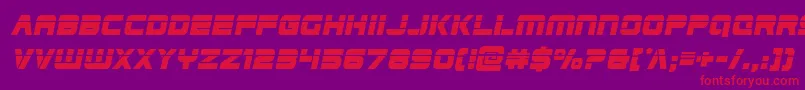 Edgeracerlaserital Font – Red Fonts on Purple Background