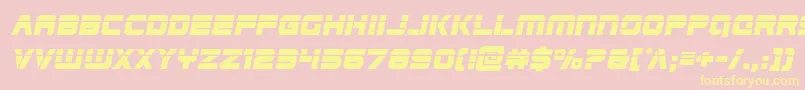 Edgeracerlaserital Font – Yellow Fonts on Pink Background