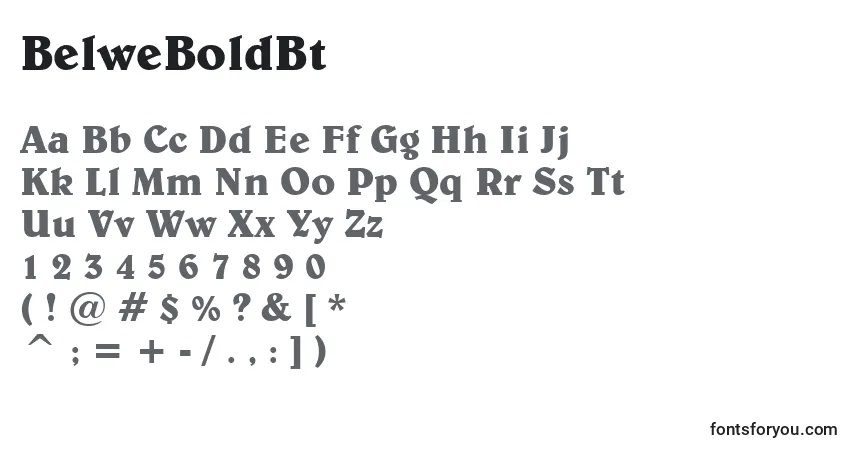 A fonte BelweBoldBt – alfabeto, números, caracteres especiais