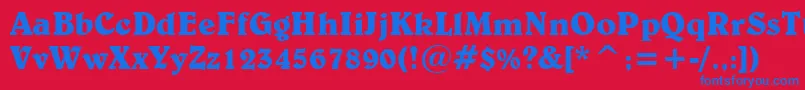 BelweBoldBt Font – Blue Fonts on Red Background