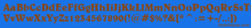 BelweBoldBt Font – Brown Fonts on Blue Background