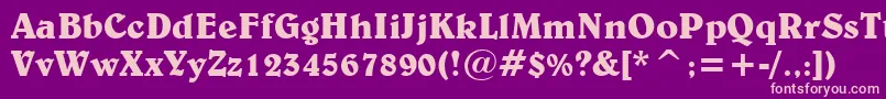 BelweBoldBt Font – Pink Fonts on Purple Background
