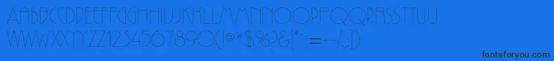 Reprizac Font – Black Fonts on Blue Background