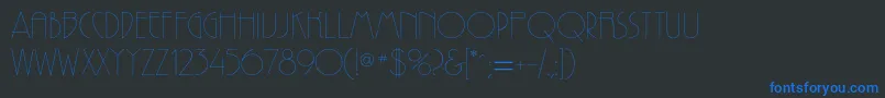 Reprizac Font – Blue Fonts on Black Background