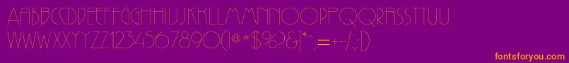 Reprizac Font – Orange Fonts on Purple Background