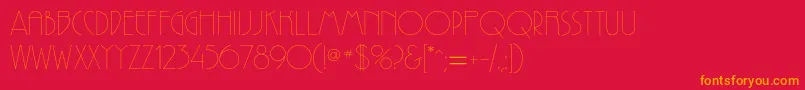 Reprizac Font – Orange Fonts on Red Background